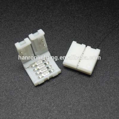 solderless 4 pin LED for connecting corner for 8mm/10mm 5050/2835 RGB strip light without line