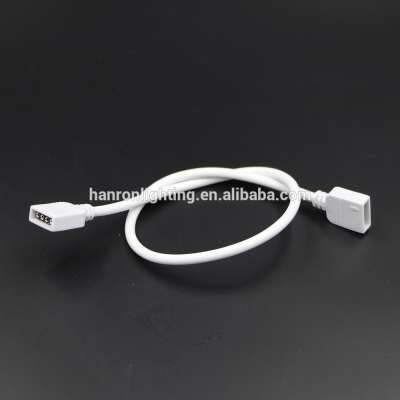 free welding dual end LED extension cable 4Pin male and female for 10mm RGB strip light